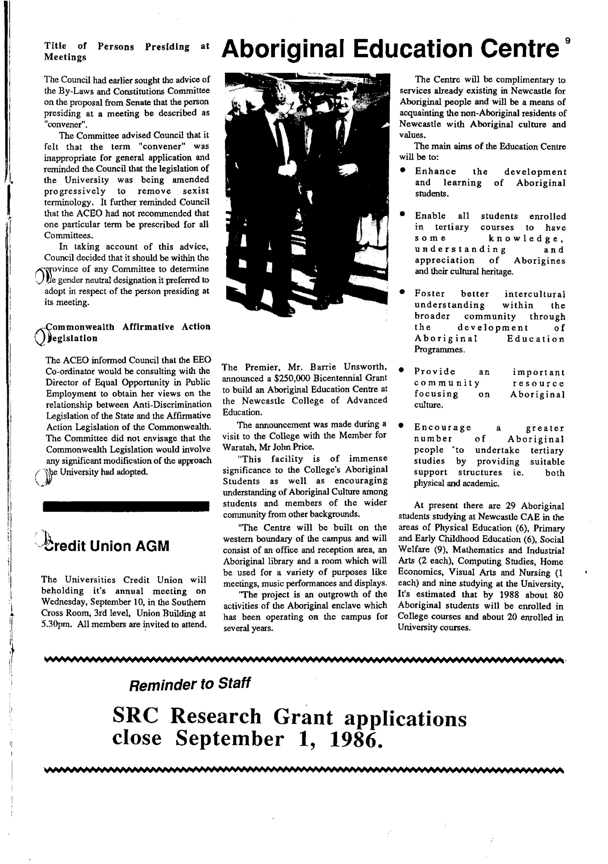 From: The University News, Vol. 12, No. 15, September 1-15, 1986