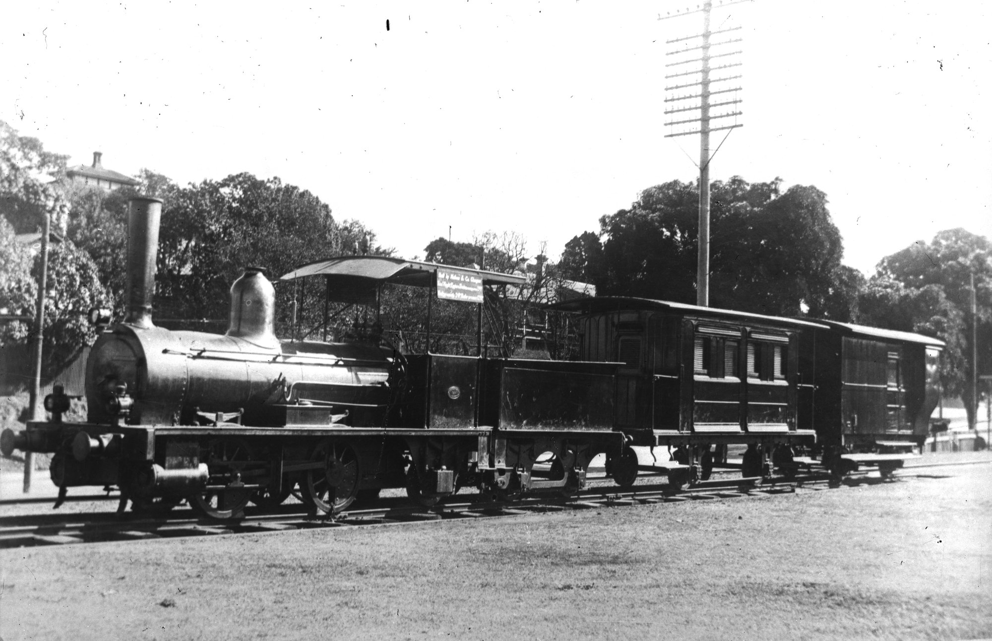 QGR, A10 Class with train on display, [Brisbane], [pre 1950s] | Living ...