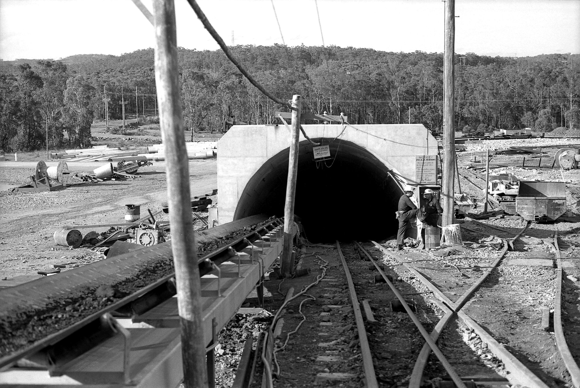 Coal coming mine on Drift Conveyor first day coal was produced, West ...