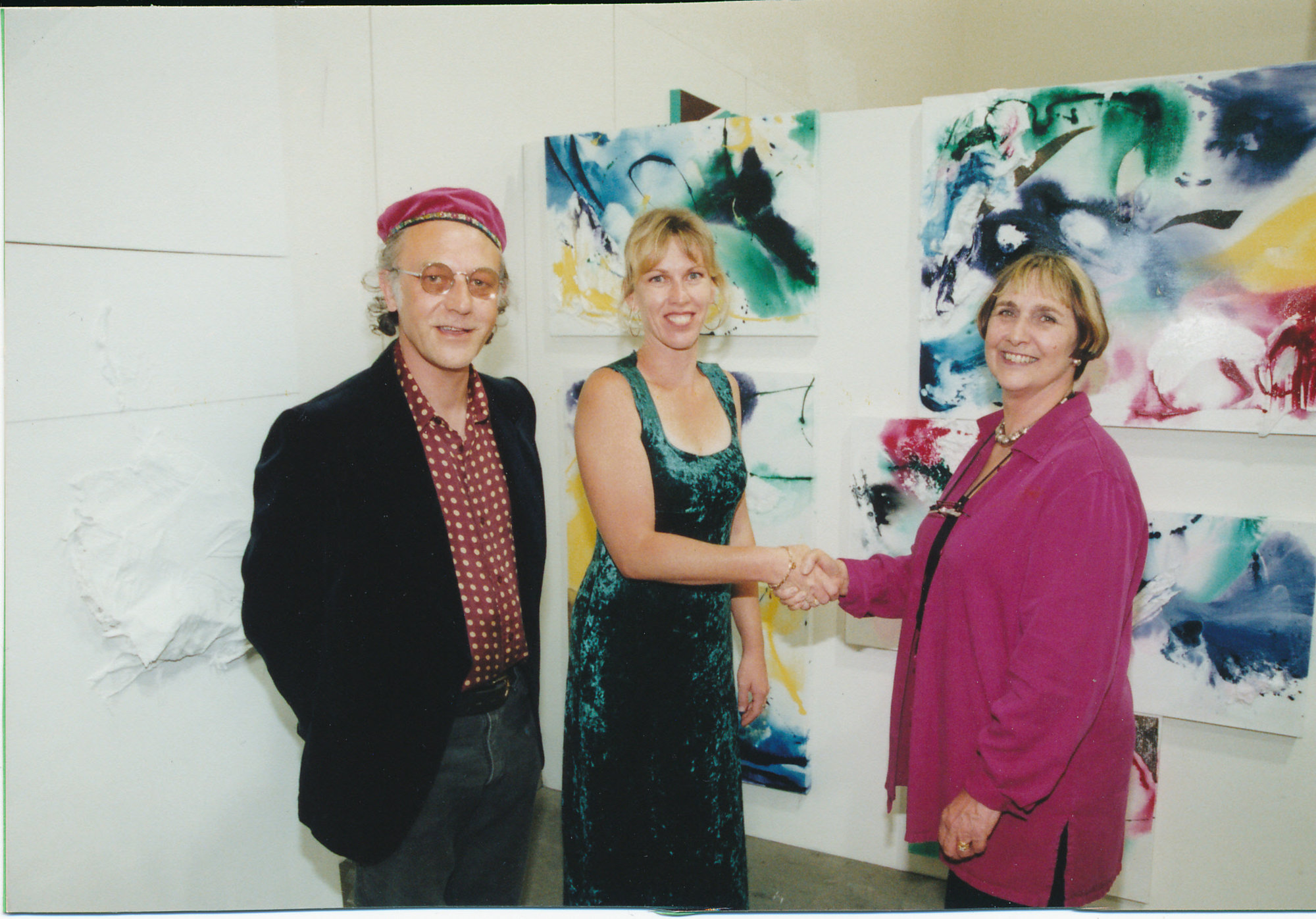Edwin Easydorchik with student at end of year Fine Arts exhibition ...