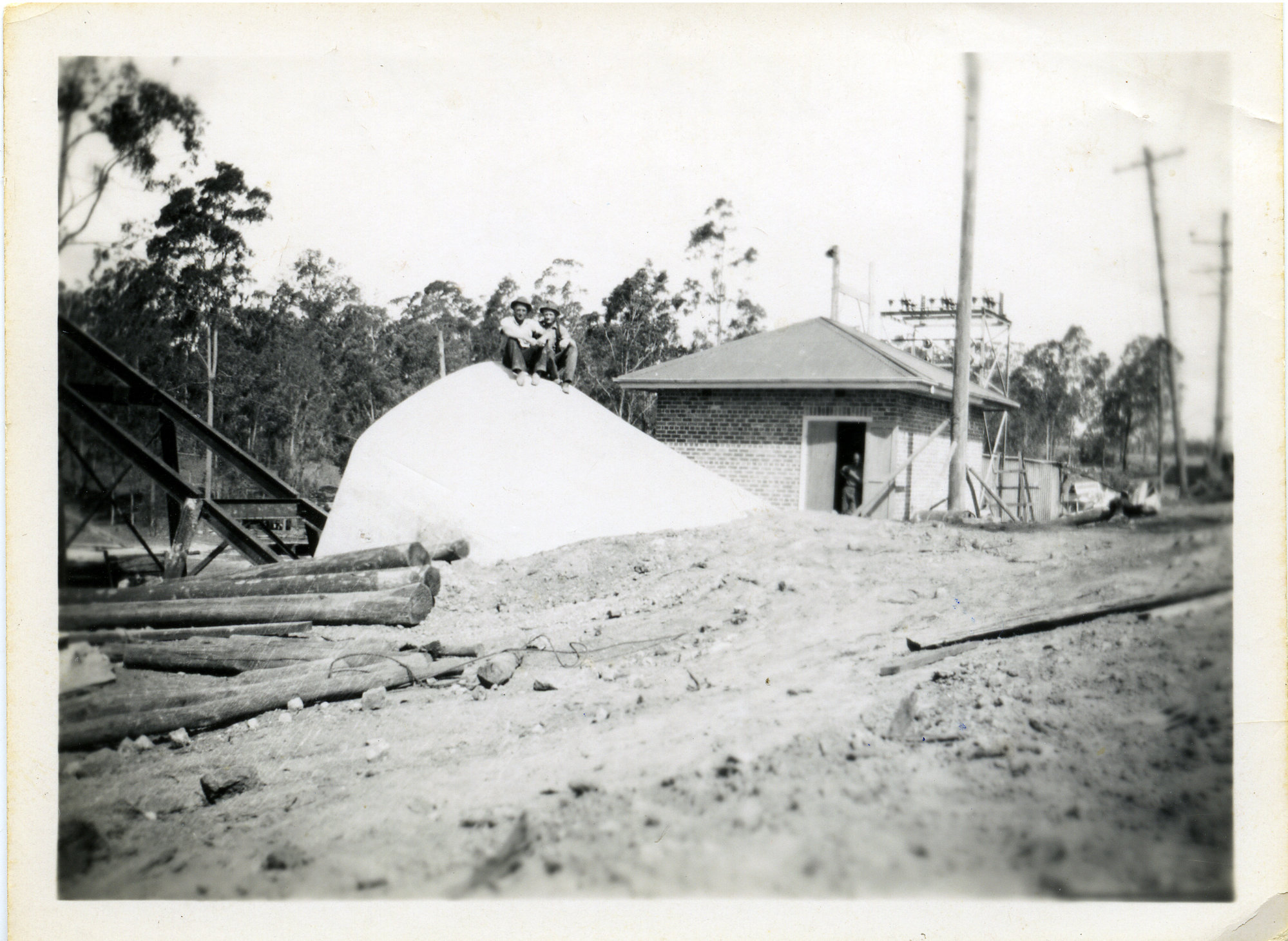 Millfield North Colliery, NSW. Carl Phillip, Sir Reed on top of tunnel ...