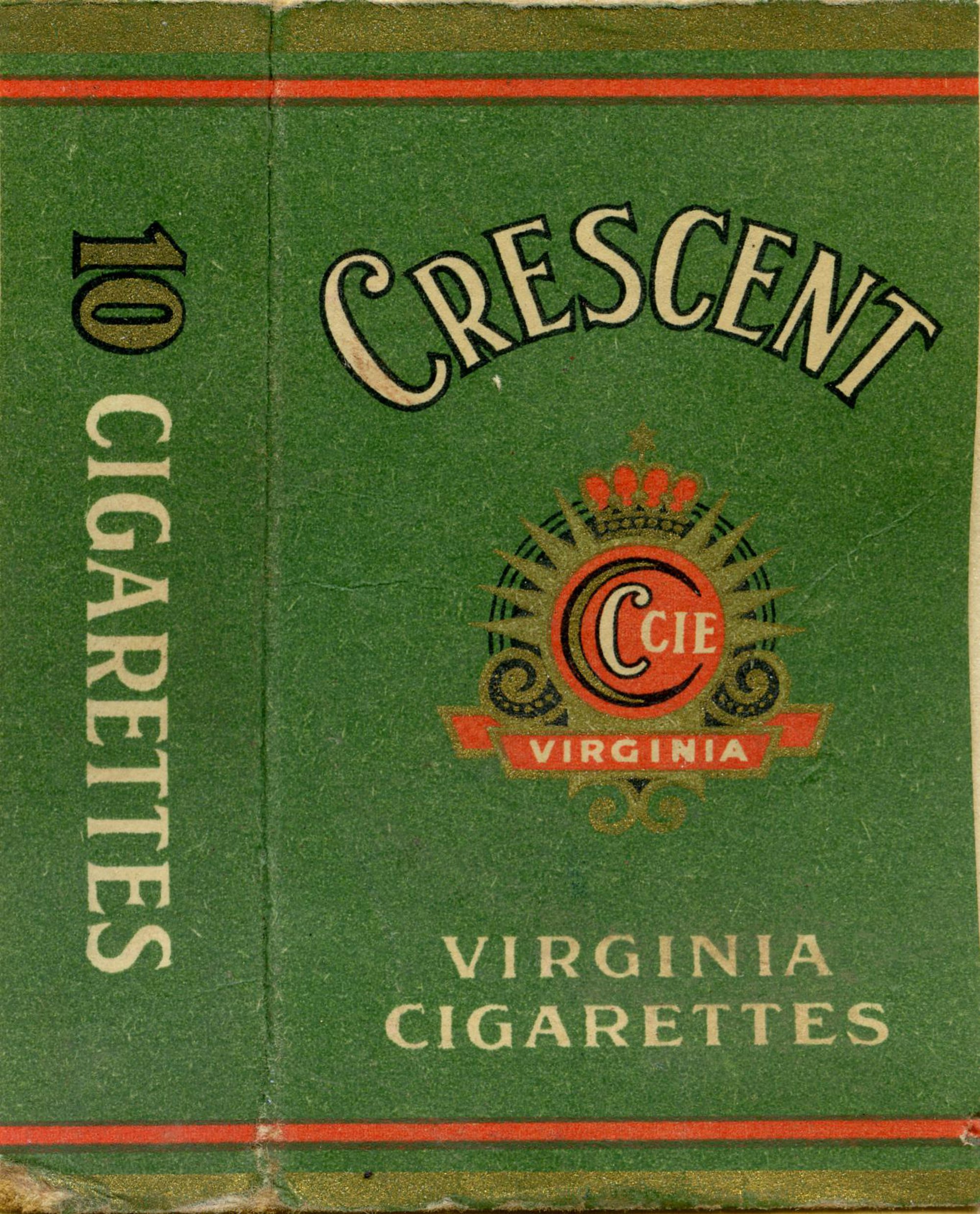 crescent tobacco Crescent Virginia cigarettes, 10 pack