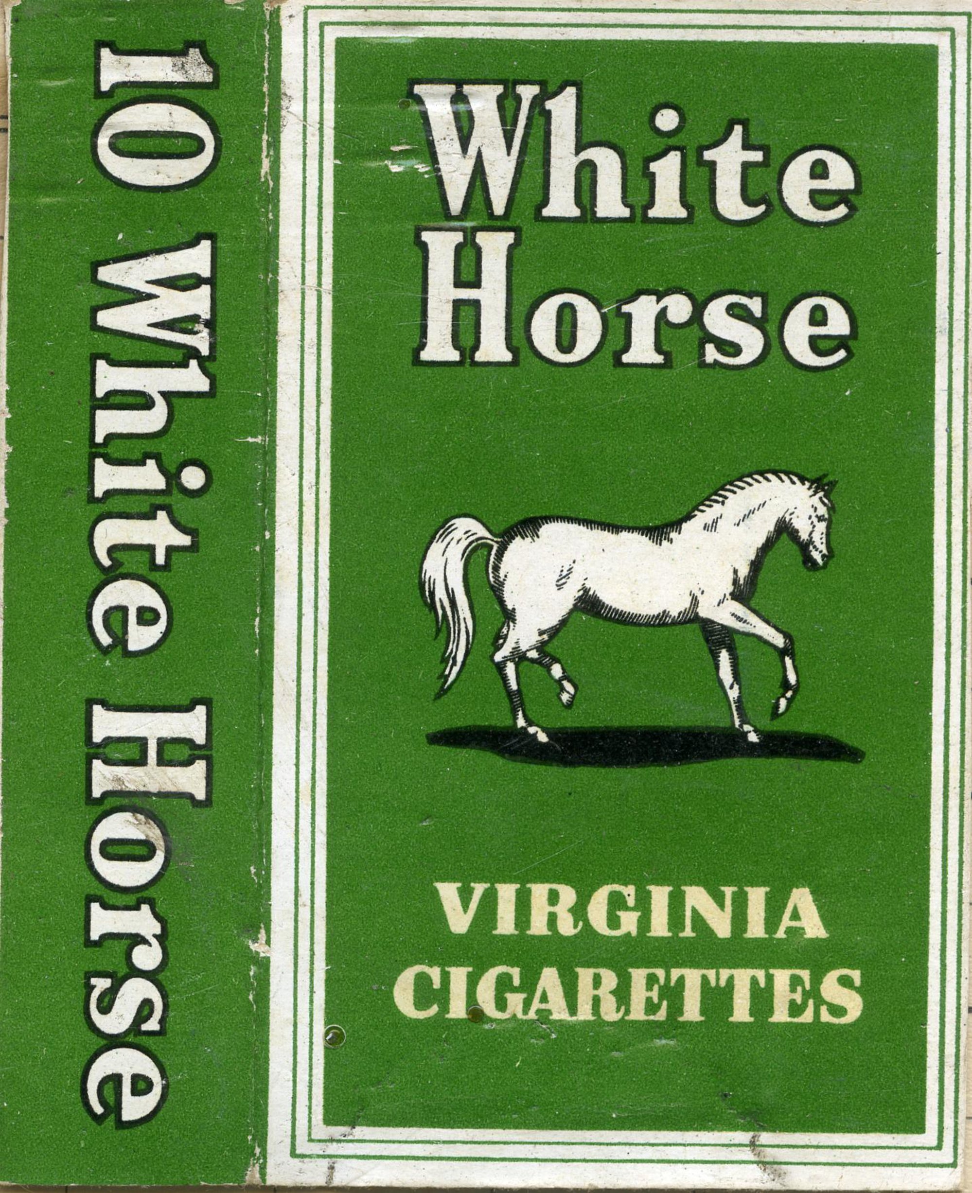 cigarettes with horse logo White Horse Virginia cigarettes, 10 pack