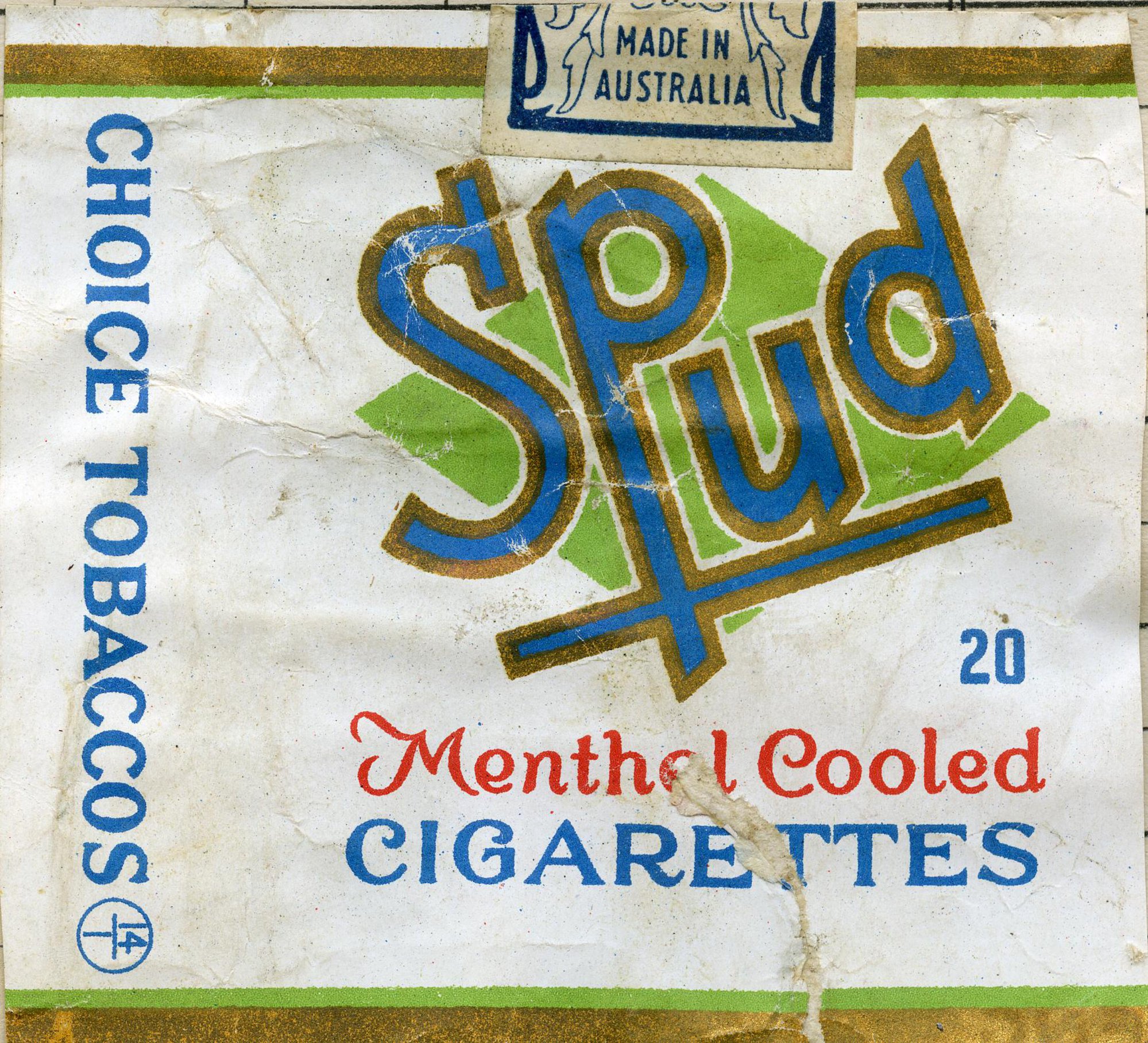 australia menthol cigarettes Spud cigarettes, menthol cooled, made in Australia, 20 pack