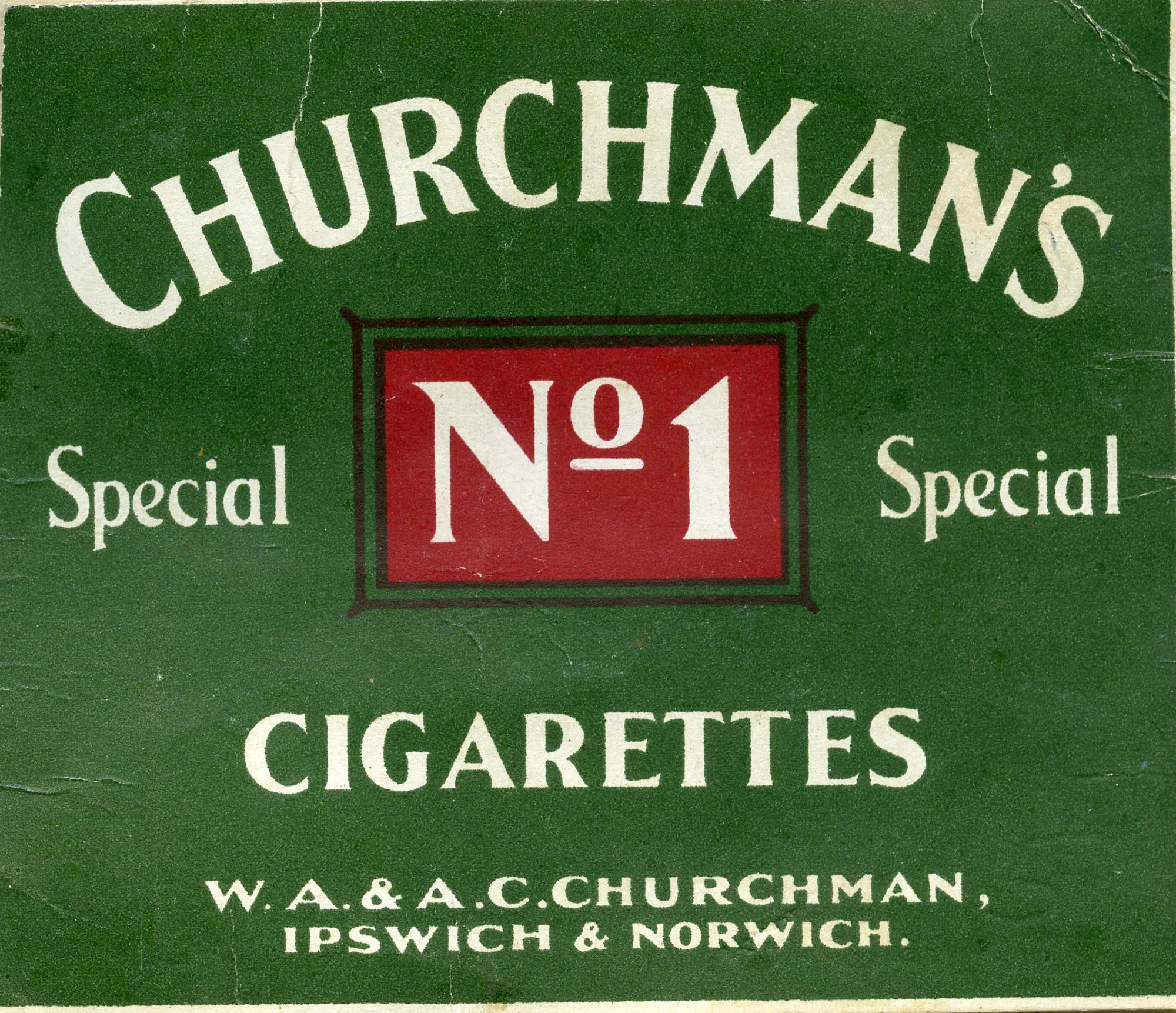 no 1 cigarette Churchman's No. 1 special cigarettes