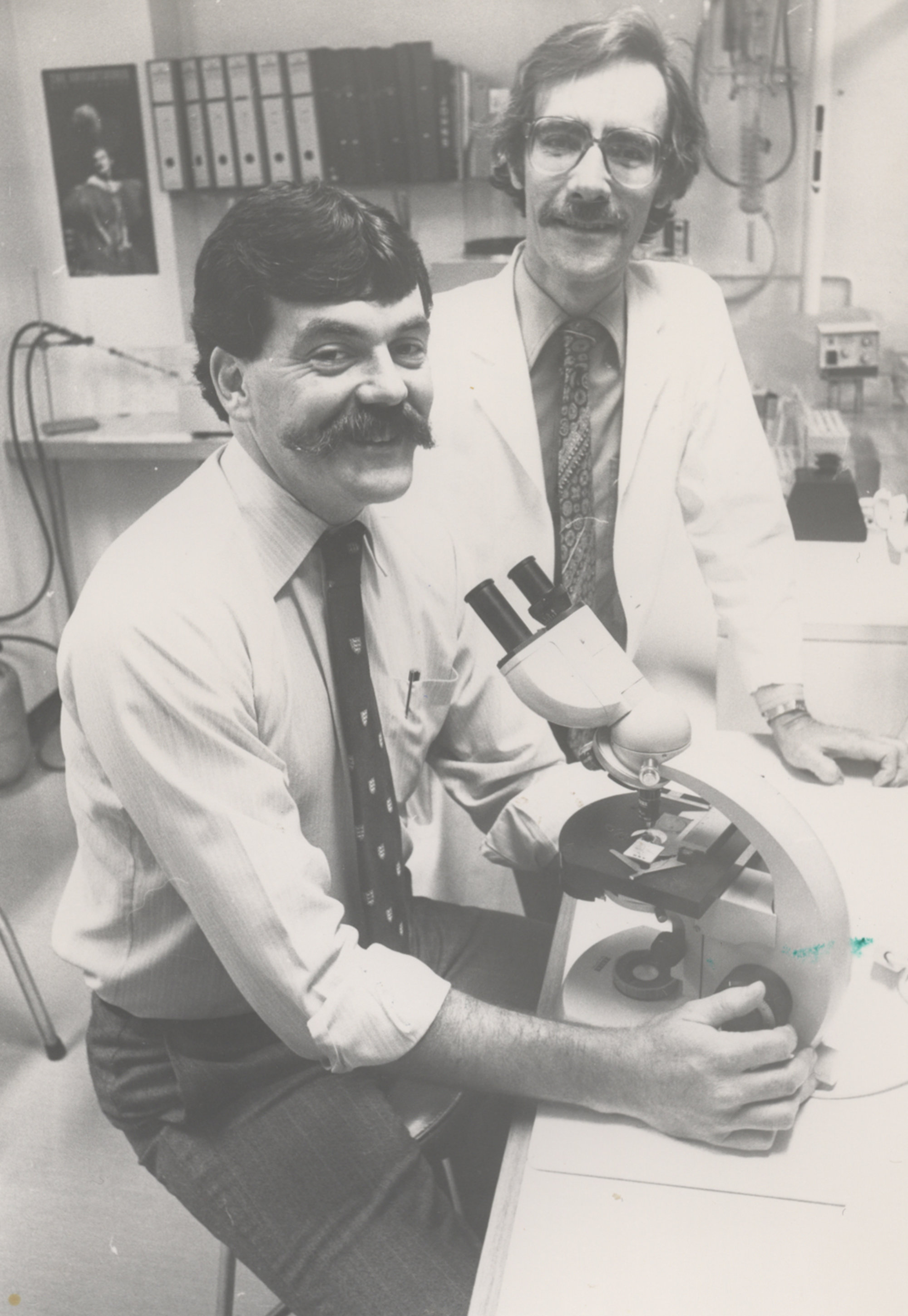 Bruce Cook and colleague at the Blood Bank, Royal Newcastle Hospital ...