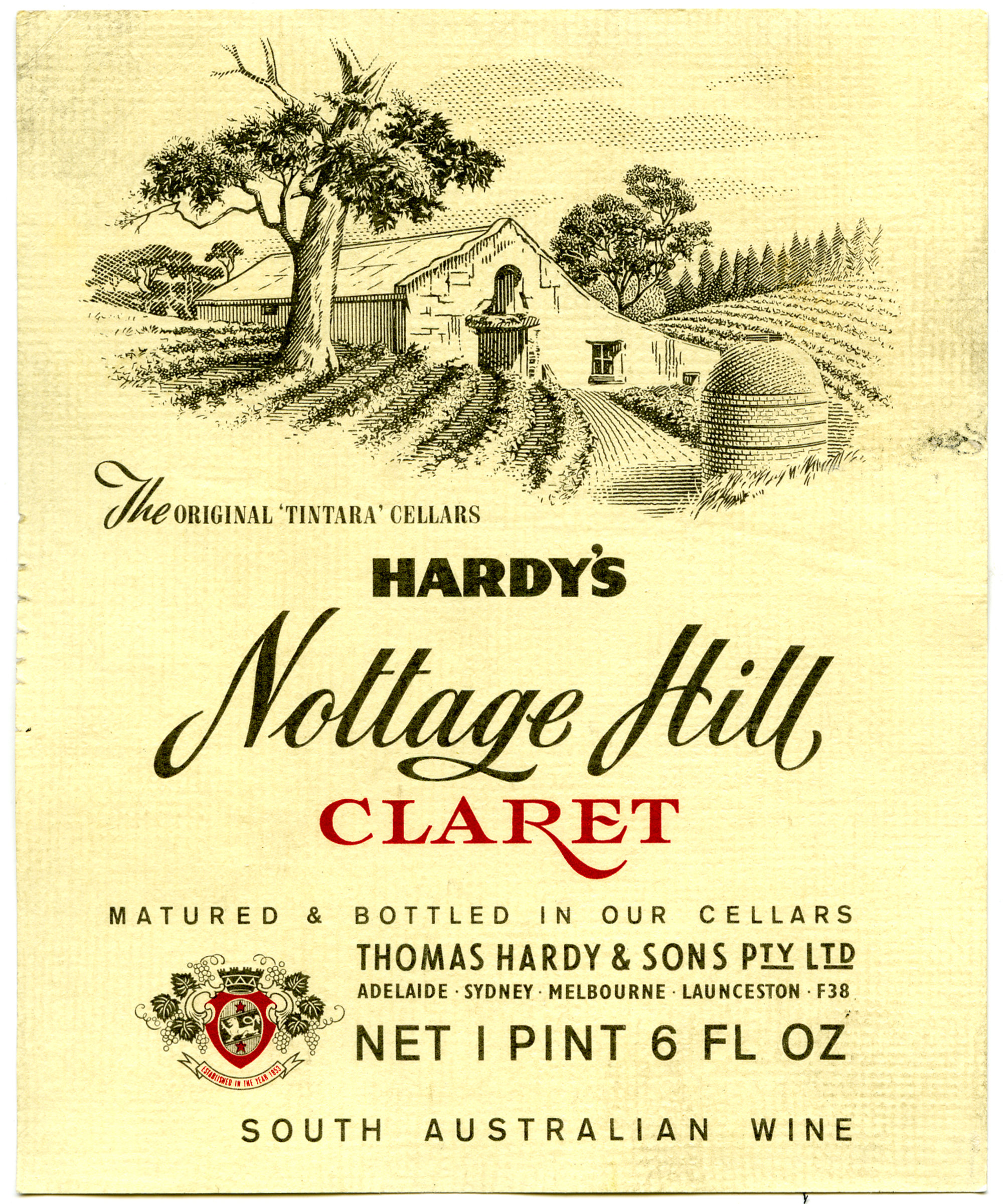 Hardy's Wine Label [n.d.] | Living Histories