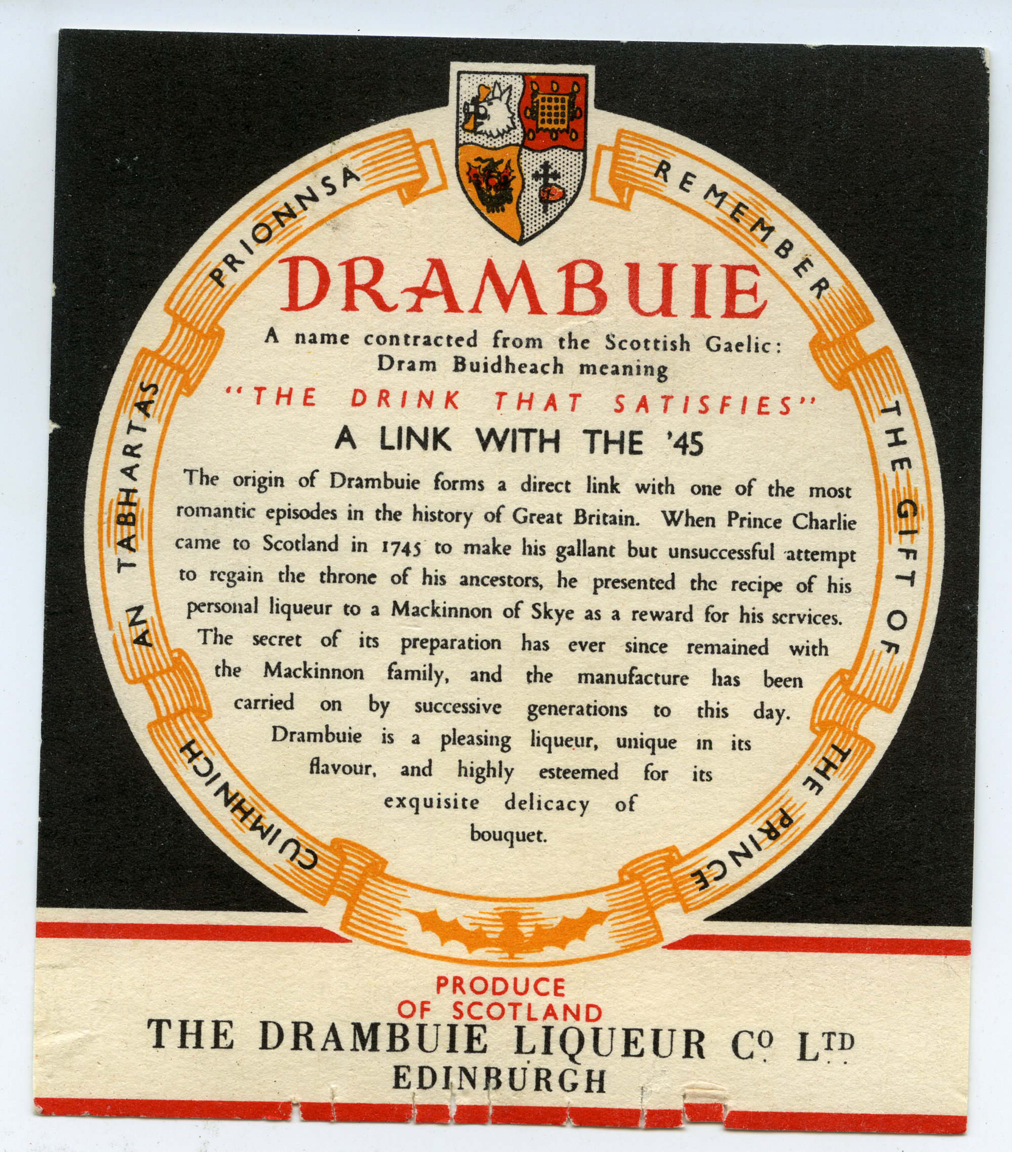 Drambuie Label [n.d.] Living Histories