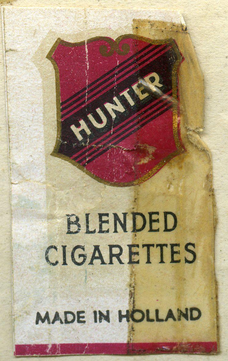 Hunter blended cigarettes, made in Holland, pack seal