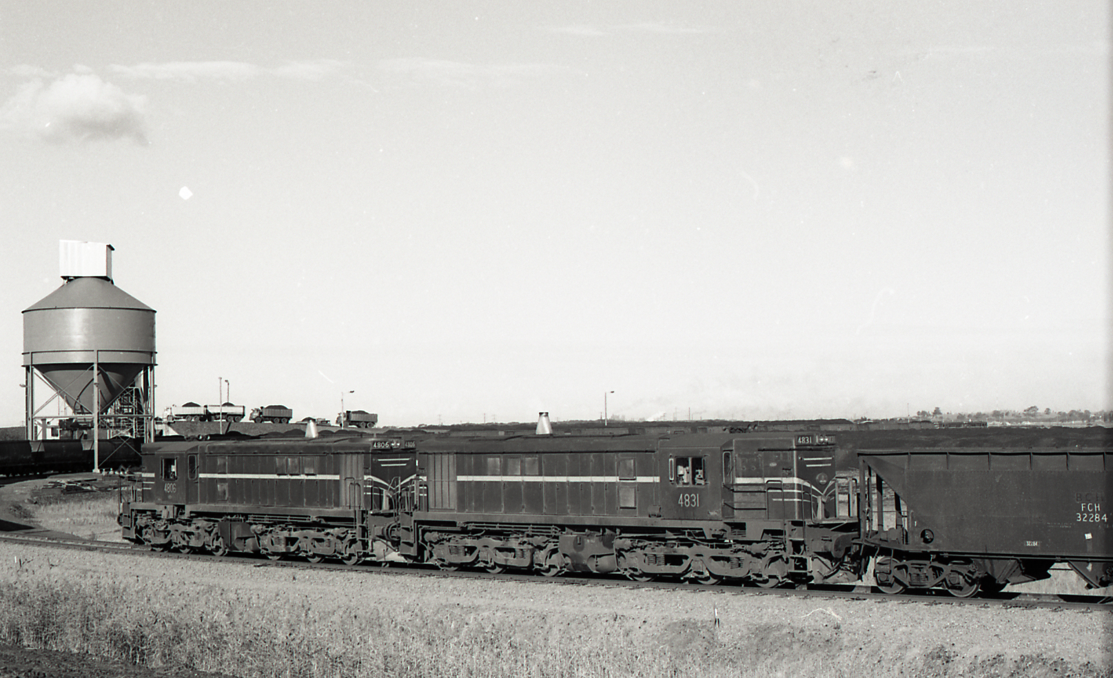 Double 48 class on siding, Hexham Balloon Loop, June 1973, J & A Brown ...