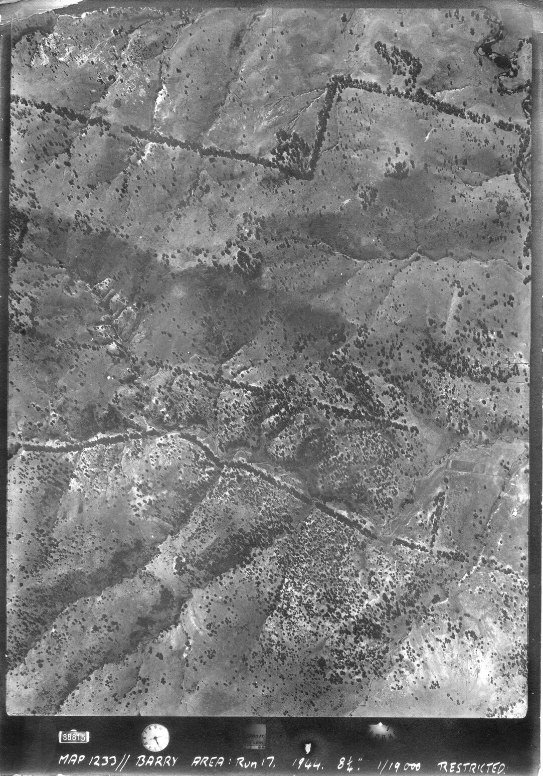 Barry, NSW - Aerial photograph, 1944 (88815) | Living Histories