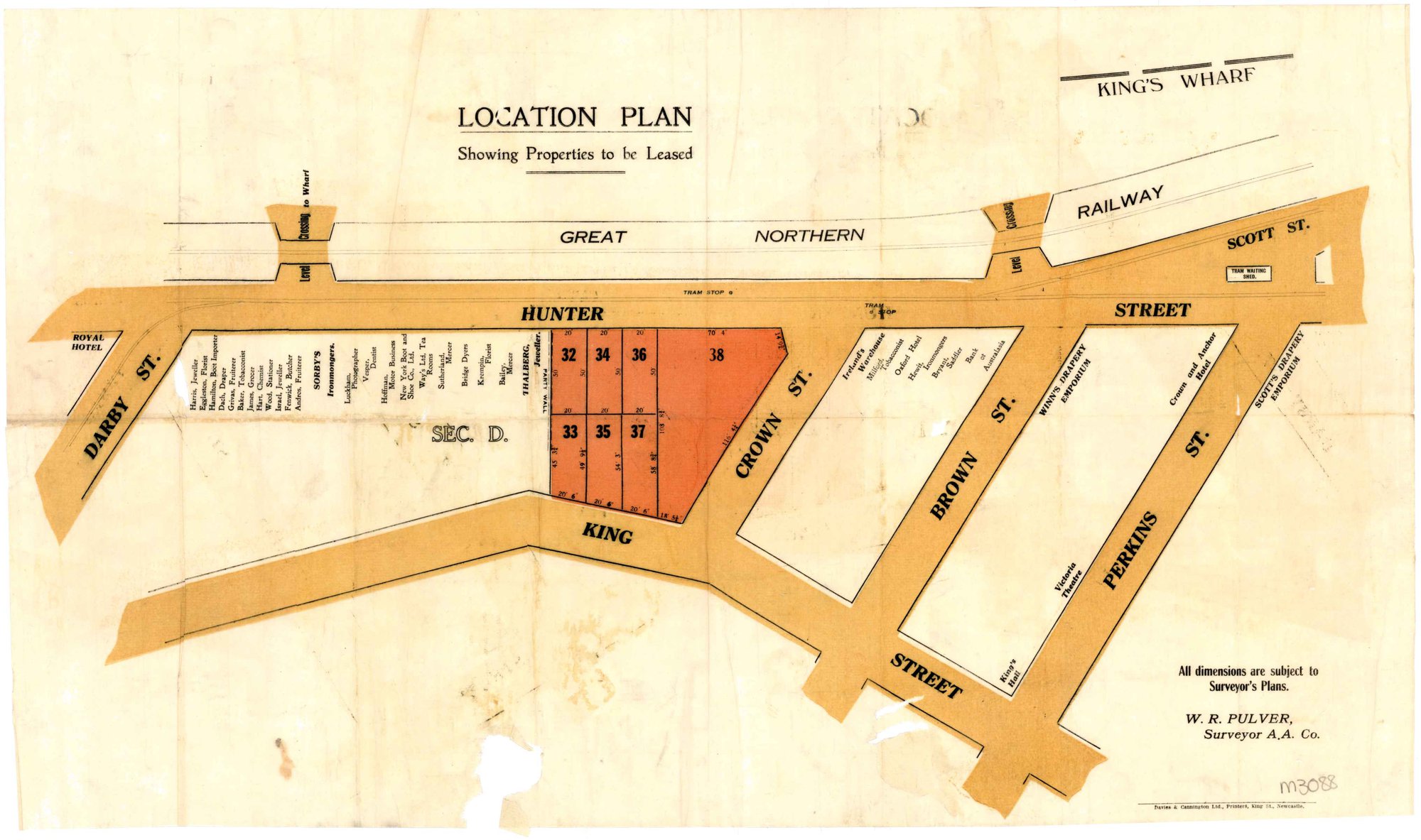 Newcastle, location plan, [n.d.] | Living Histories