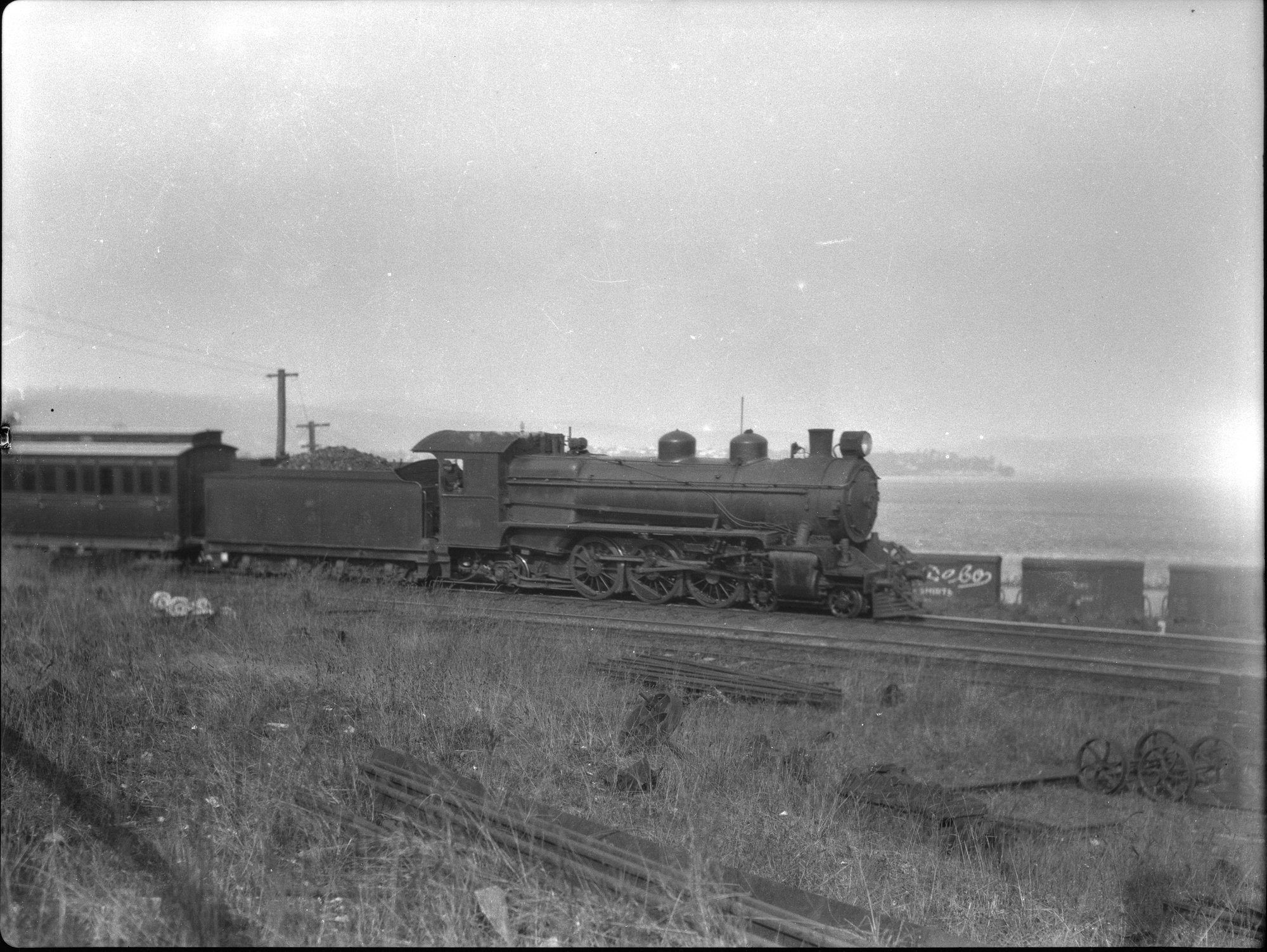 TGR R Class, number not legible, hauling passengers, waterfront line ...
