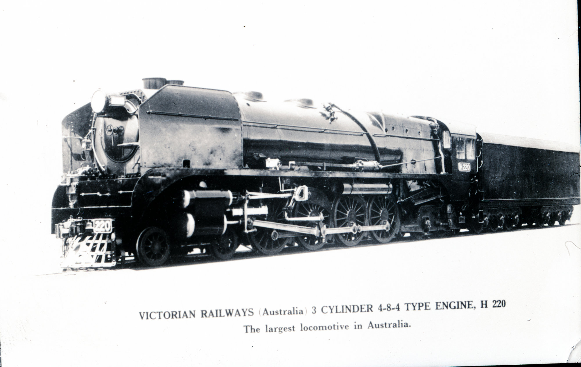 Victorian Railways H Class, no. 220, 3 Cylinder 4-8-4 Type Engine, [n.d ...