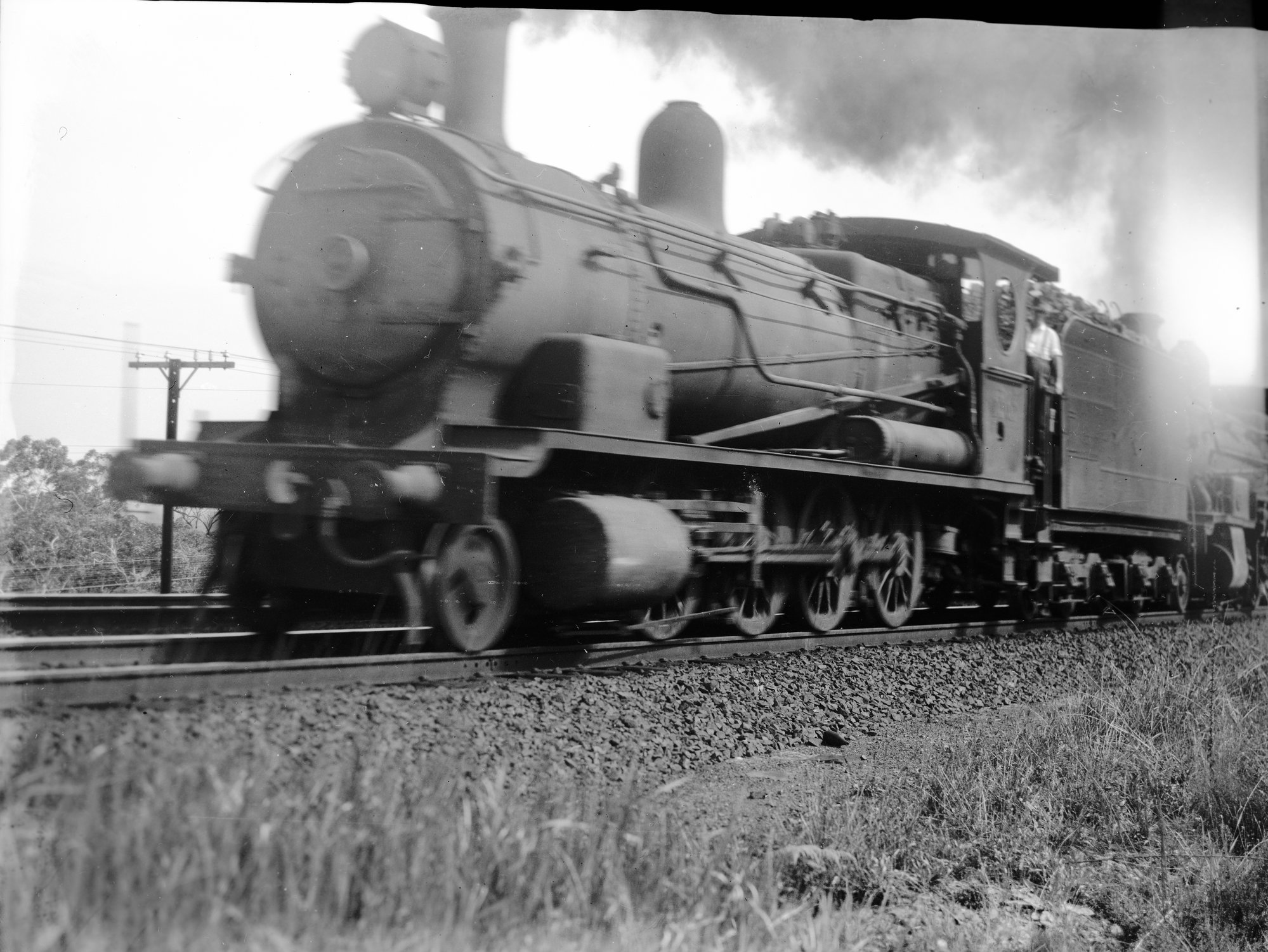 NSWGR D53 locomotive, number unclear, unidentified location, 1935 or ...