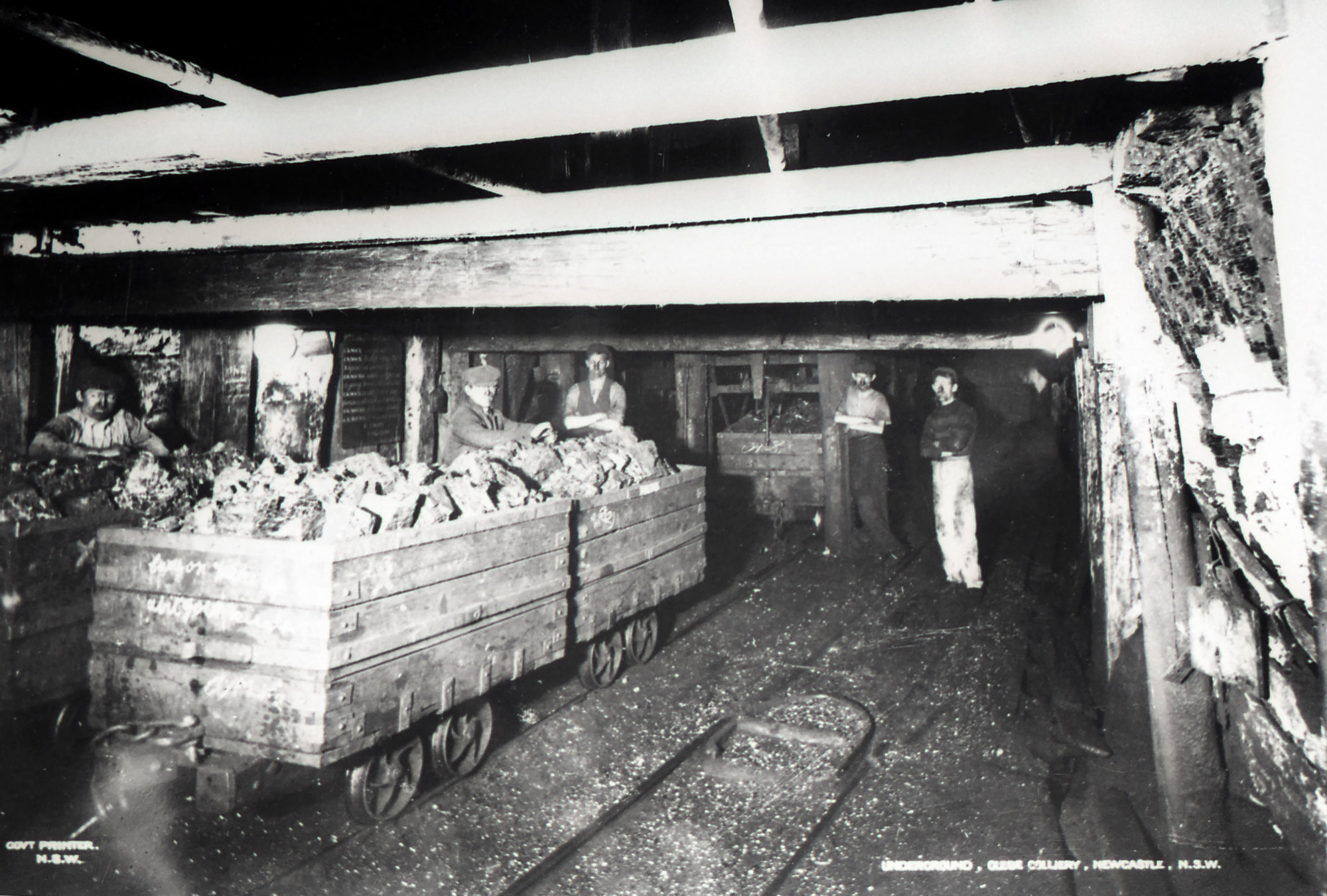 Glebe Pit underground, Newcastle Coal Mining Company, [1890], NSW ...