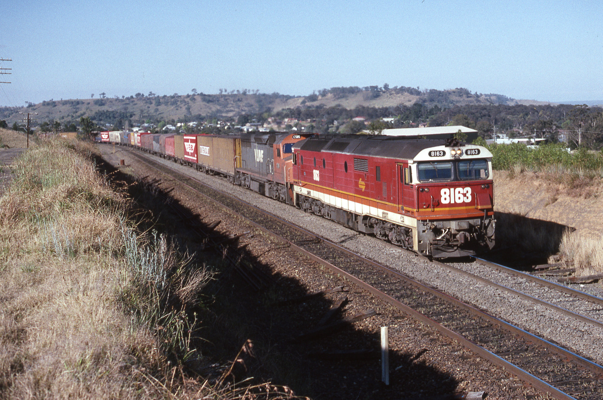 8163 and C505, express freight, Picton, NSW, 28 September 1989 | Living ...