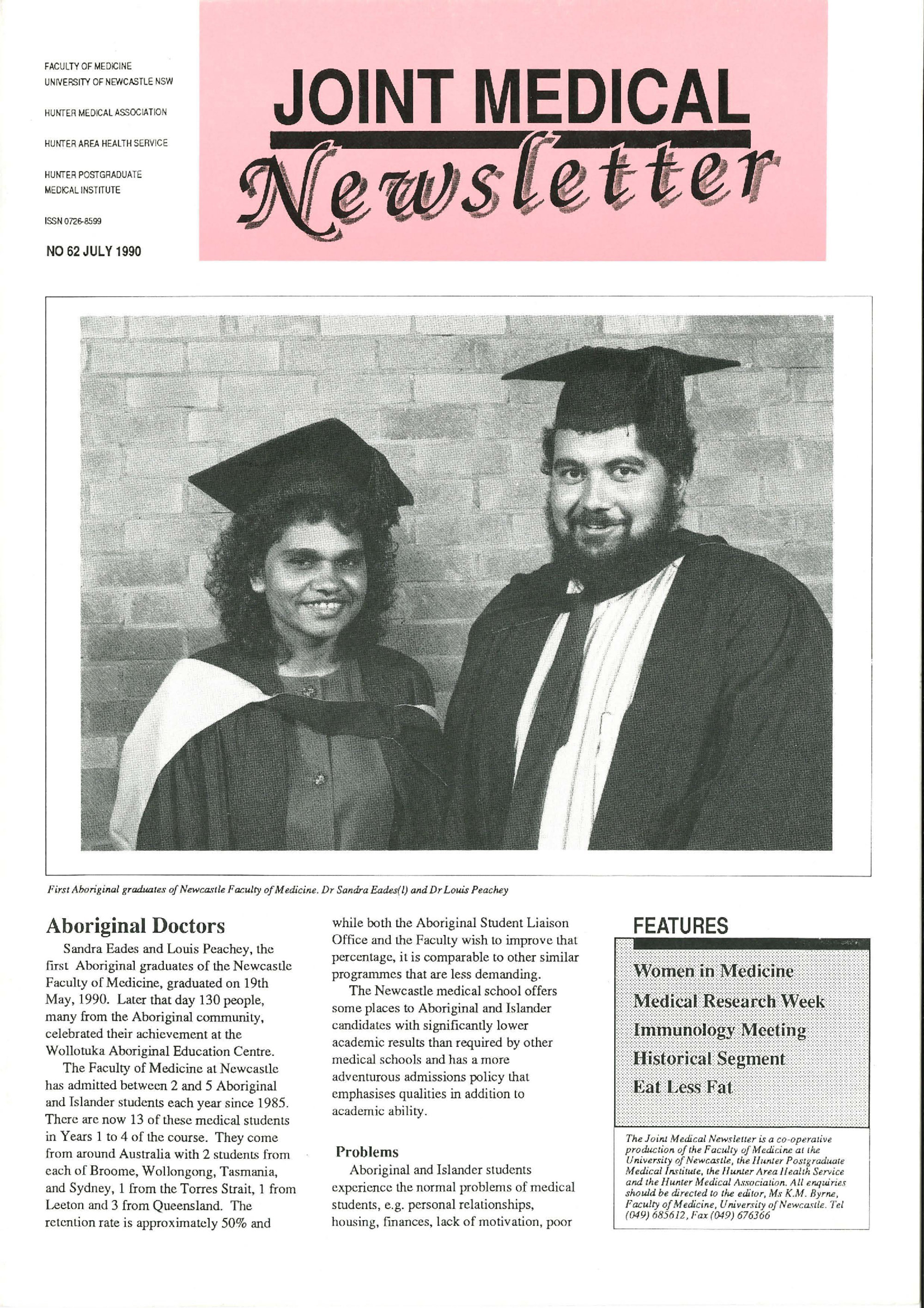 Joint Medical Newsletter No. 062, July 1990