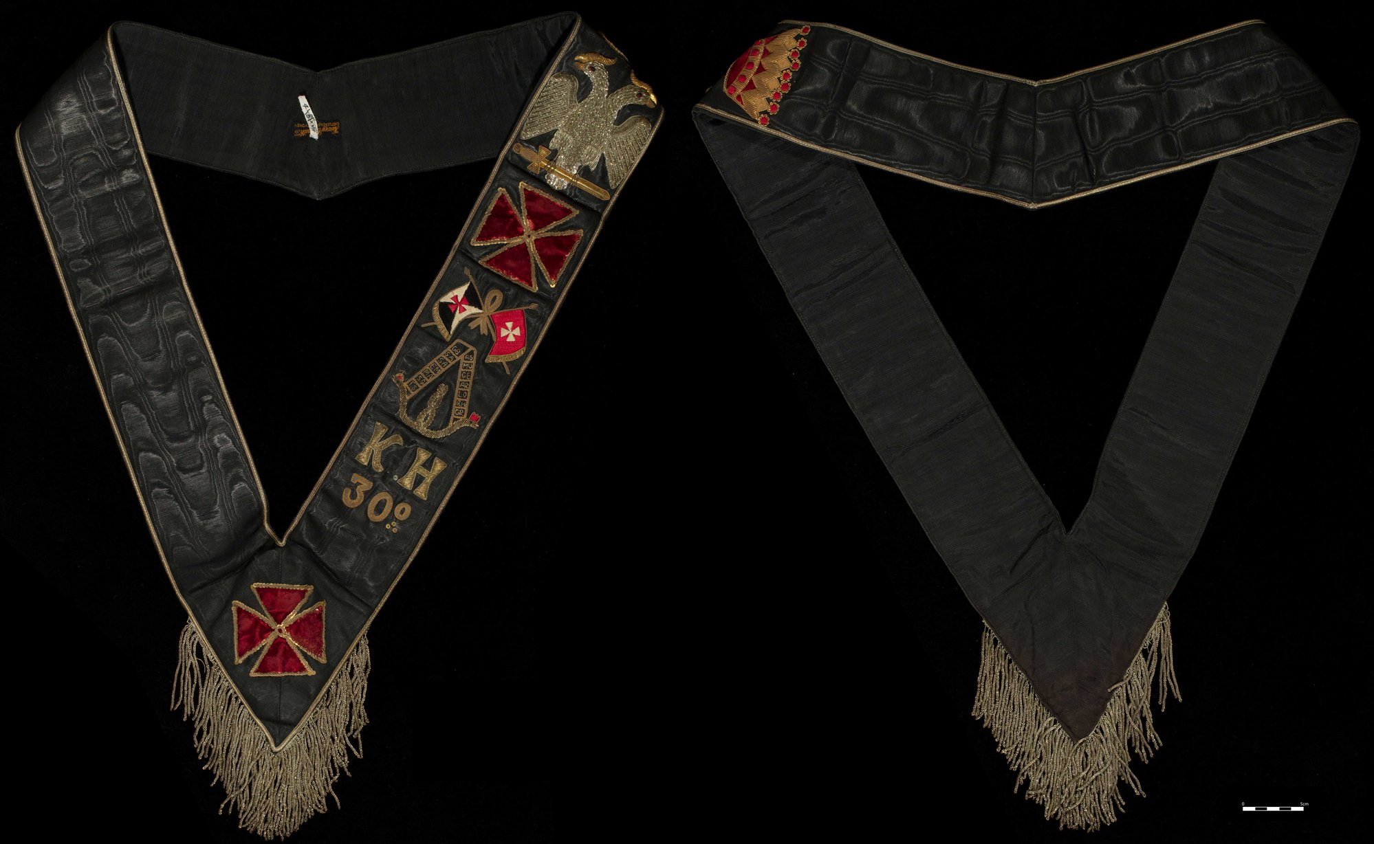 Masonic sash, Scottish Rite 30th Degree, 'Knights of Heredom' | Living ...