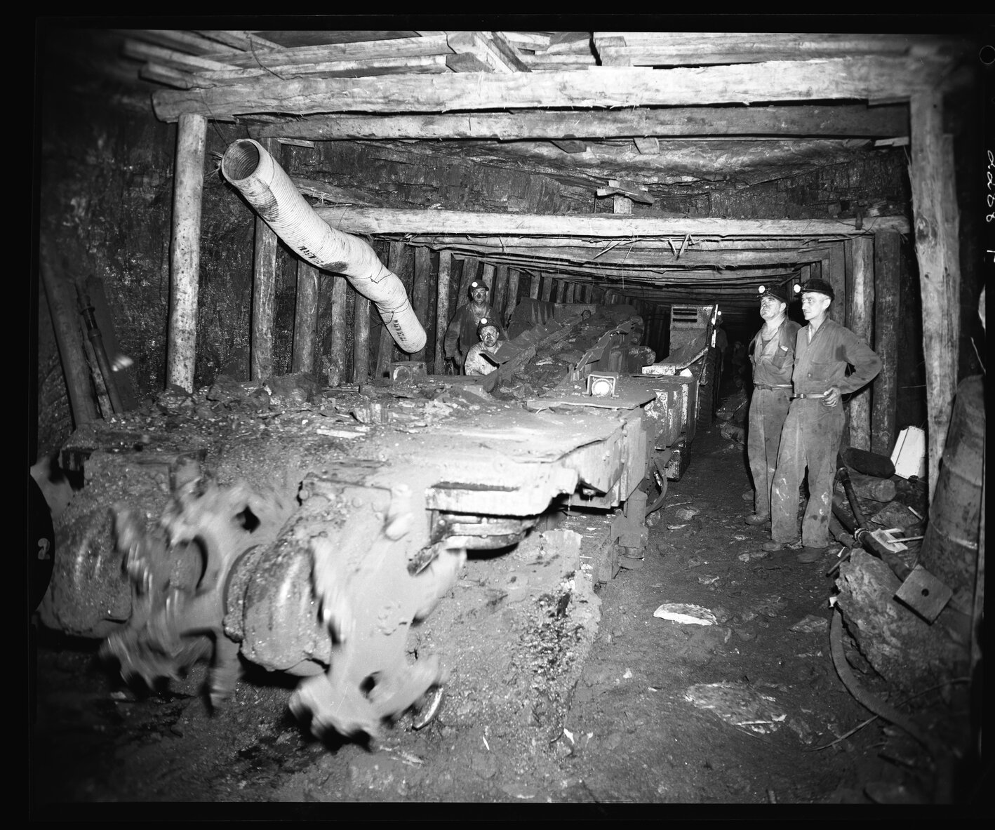 Bellambi Colliery, four men underground, 1961 | Living Histories