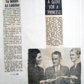 "Young Helpers For Mattara Art Exhibition" - 31st August 1961  "Choosing A Glove For A Princess" - 1st September 1961