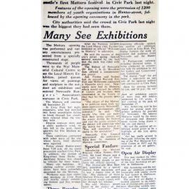 "15,000 See Mattara Opened In Civic Park" - 7th September 1961