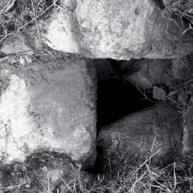 Stones at mill site, Rifle Street, Clarence Town, NSW, August 1979