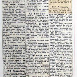 "Spring Confirmed For Mattara" - 4th October 1961