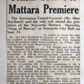 "Consul-Gen. For Mattara Premiere" 18th August 1961.