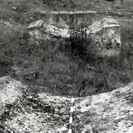 Remains of boiler mounting, Seaham No 1 Colliery, Seahampton, NSW, 1980