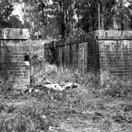 Remains of winding engine block, Young Wallsend Colliery, Edgeworth, 1980