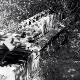 Line of railway south along Glovers Lane from Laman Street, Newcastle Coal Mining Company, 1980