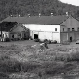 Workshops, now a tannery, Hebburn No 2 Colliery, Kurri Kurri, NSW, April 1980