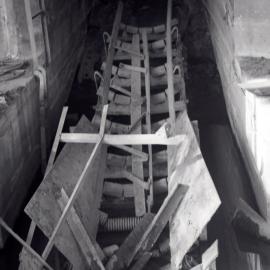 Conveyor on bottom deck of screens, Hebburn No 2 Colliery, Kurri Kurri, NSW, April 1980