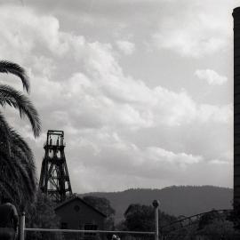 Poppet head and stack, Stanford Main No 2 Colliery, Paxton, NSW, 30 April 1980
