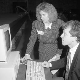Professor Neil Rees with Ms. Julie Swain, the University of Newcastle, Australia - 1992