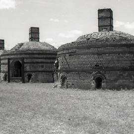 Beehive kilns, Cessnock Potteries, from the north west, 1980