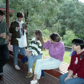 Students relaxing at the Bar on the Hill, the University of Newcastle, Australia - 1992