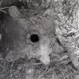 Boiler valve and small part of boiler, Watagan Forest, NSW, 1982