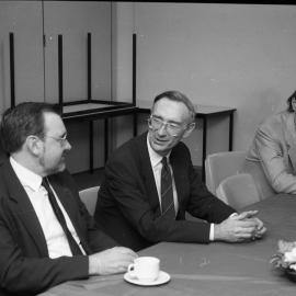 David Kemp (MHR), Vice-Chancellor, Professor Keith Morgan and Associate Professor Michael Ewans, the University of Newcastle, Australia - 1992
