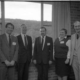 ?, Vice-Chancellor, Professor Keith Morgan, David Kemp (MHR), and unidentified woman and Associate Professor Michael Ewans, the University of Newcastle, Australia - 1992