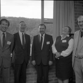 ?, Vice-Chancellor, Professor Keith Morgan, David Kemp (MHR), and unidentified woman and Associate Professor Michael Ewans, the University of Newcastle, Australia - 1992