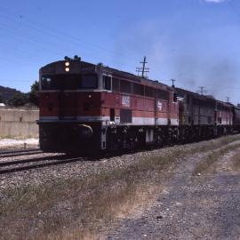 4499, 4485 and 4492, coal train, Marrangaroo, NSW, 7 January 1986