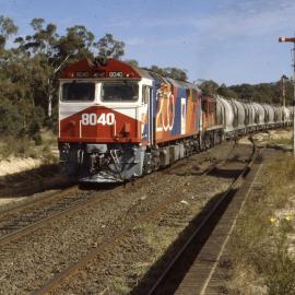 8040 and 48 Class, cement train, Ben Bullen, NSW, October 1988