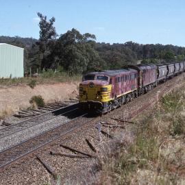 4491 and 8015, coal train, Picton, NSW, 28 September 1989