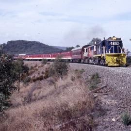 48112 and 48165, tour train, Capertee, NSW, 12 June 1990