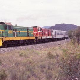 4905 and 4907, tour train, Capertee, NSW, 2 November 1992
