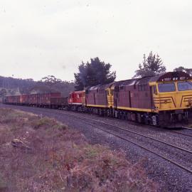 8037, 8047, 48 Class, freight train, Wallerawang, NSW, 2 November 1992