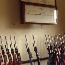 Interior of signal box, Cooma, NSW, 6 April 1988