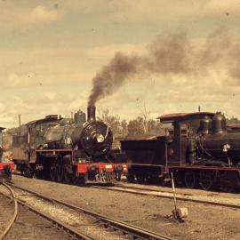 A-10 No. 6, BB18 1/4 No. 1089, B13 No. 398, Ipswich Locomotive Depot, Qld, [1965]